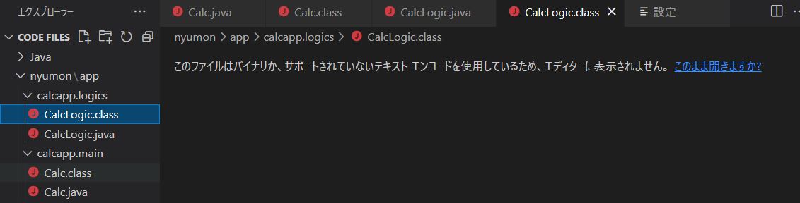 エラー パッケージcalcapp Logicsは存在しません が解決できない