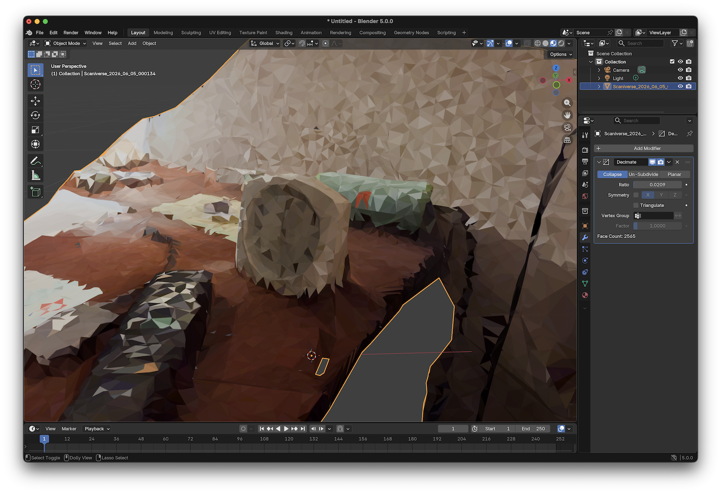 Blenderのスクショ